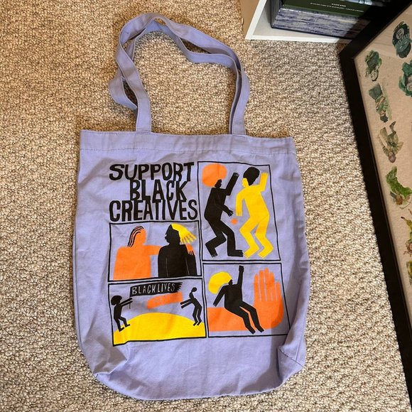 BAGGU Handbags - Baggu Tote Bag Support Black Creatives